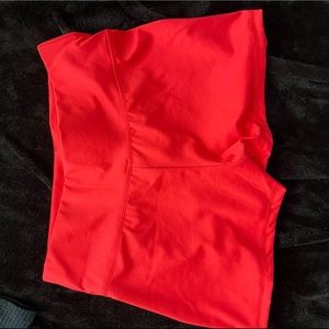 Butt scrunch red shorts